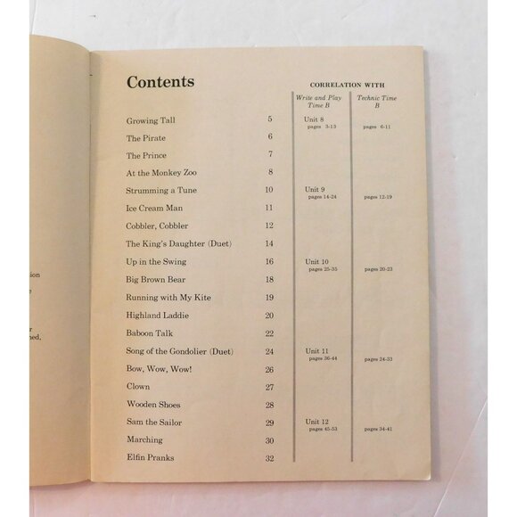 Vintage Tune Time Part B Piano Music Book By Frances Clark 1958 Revised - Picture 4 of 6